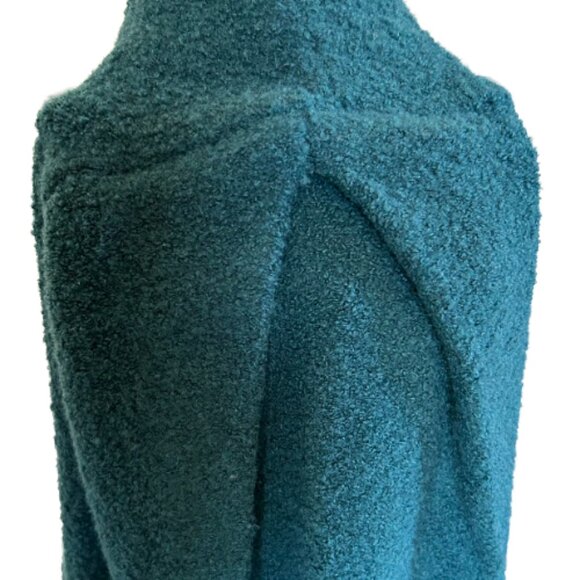 NWT AQUA Crewneck Sweater Deep Teal “Cyprus” M Textured Knit Pullover - Picture 6 of 7